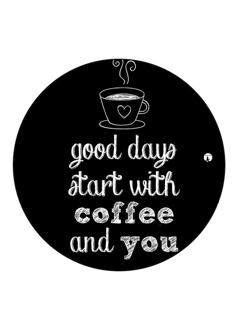 RKN English Phrases Printed Mouse Pad  Black