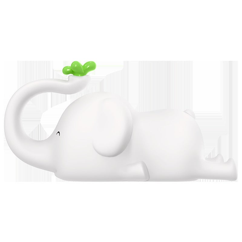 Cute Dumbo Silicone Pat Night Light - Soft Safe Silicone Material Gentle Cozy Ambient Light for Bedroom Bedside Outdoor Camping Sleep Accompanying - Image 1