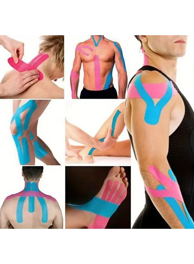 Black Kinesiology Tape 197 x 5 cm Sports Muscle Pain Relief Knee Support Elastic Bandage - Image 5