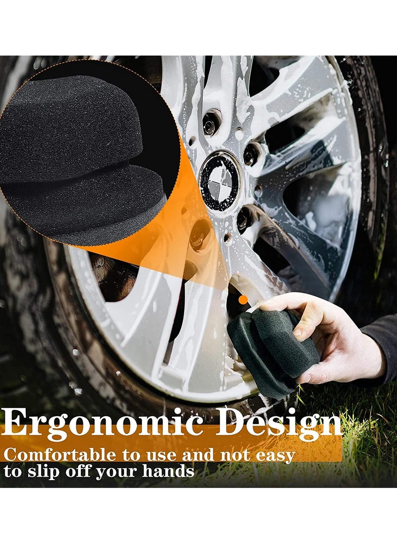 Generic - 3 Pack Heavy Duty Tire Shine Applicators Comfortable Durable Reusable Washable Detailing Pads for Maximum Gloss and Protection Large Size - Image 1