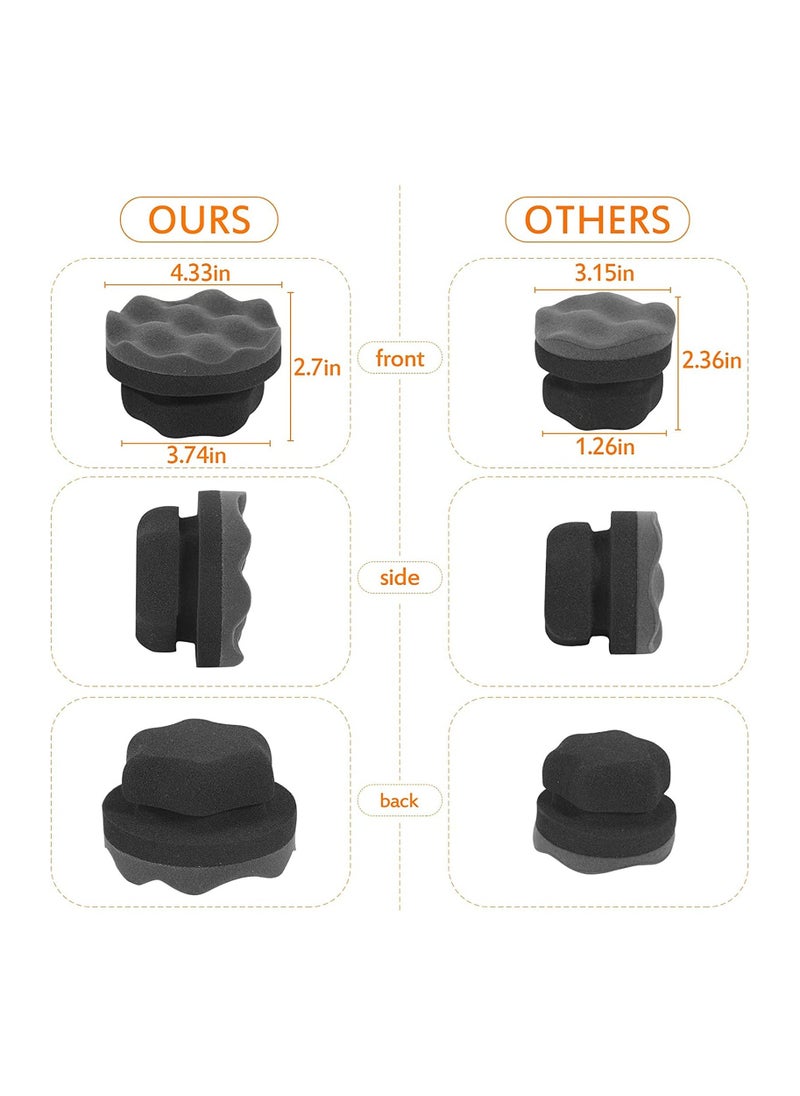 Generic - 3 Pack Heavy Duty Tire Shine Applicators Comfortable Durable Reusable Washable Detailing Pads for Maximum Gloss and Protection Large Size - Image 1