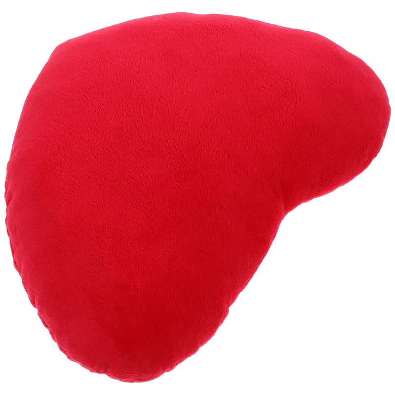 Kichvoe Red Stuffed Heart Pillow 30cm Decorative Throw Cushion for Sofa Living Room - Image 2