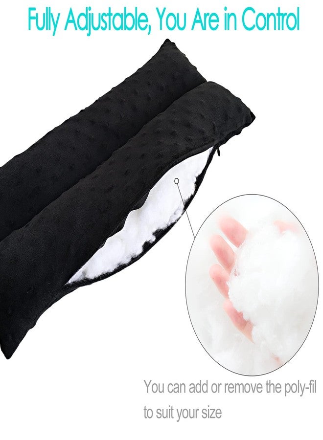 HapiPoppy Pacemaker Pillow Chemo Port Pillows for Seat Belt Protector Bypass Open Heart Surgery Recovery Gifts Mastectomy Breast Cancer Cushion Women Minky Dot Black - Image 4