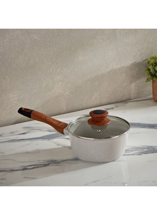 Home Box La Natura Forged Induction Sauce Pan with Lid and Trivet 36 x 14 x 18 cm - Image 1