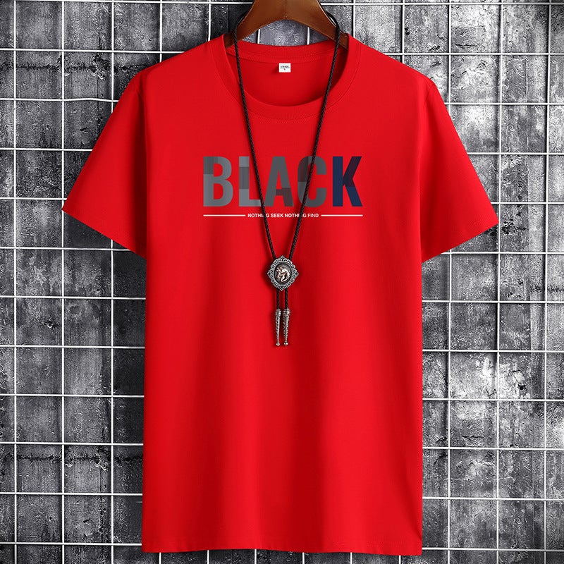 New Cotton Short-Sleeved T-Shirt Men'S Casual T-Shirt Base Shirt Women'S Loose Trendy Men'S Half-Sleeved T-Shirt Round Neck Top - Image 1