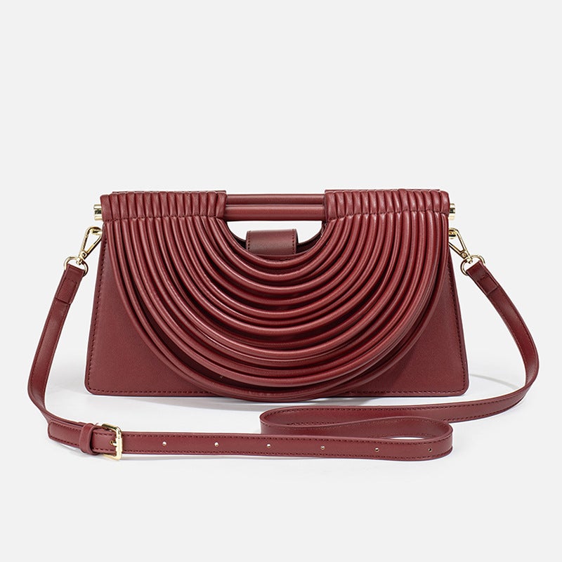 Ready-Made Bags For Women, Popular Handmade Design Woven Noodle Bags, High-End Portable Dinner Shoulder Crossbody Bags - Image 3