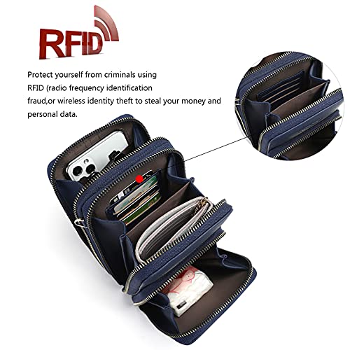 My Friday myfriday Touch Screen Crossbody Phone Purse for Women, Rfid Blocking Small Cellphone Shoulder Purse with 2 Adjustable Strap - Image 5