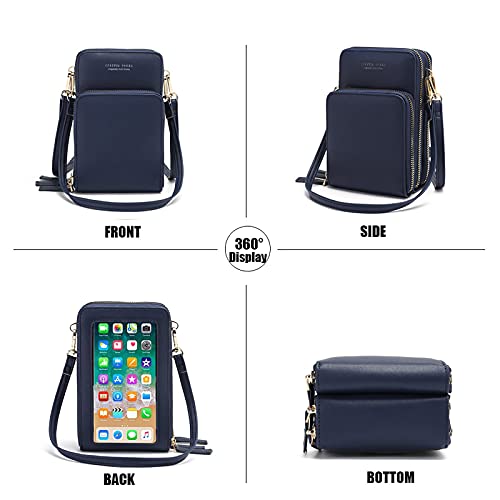 My Friday myfriday Touch Screen Crossbody Phone Purse for Women, Rfid Blocking Small Cellphone Shoulder Purse with 2 Adjustable Strap - Image 3