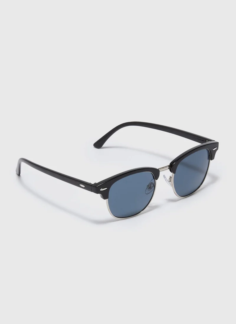ماتلان Black Plastic Retro Sunglasses