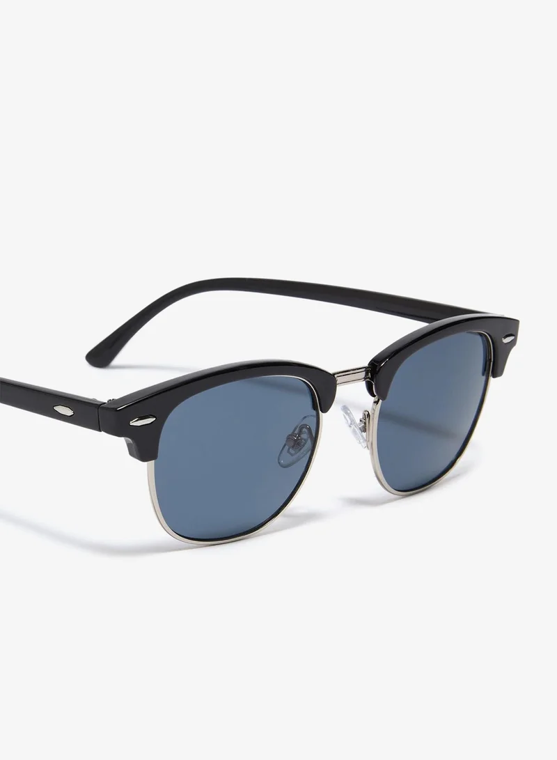 Matalan Black Plastic Retro Sunglasses