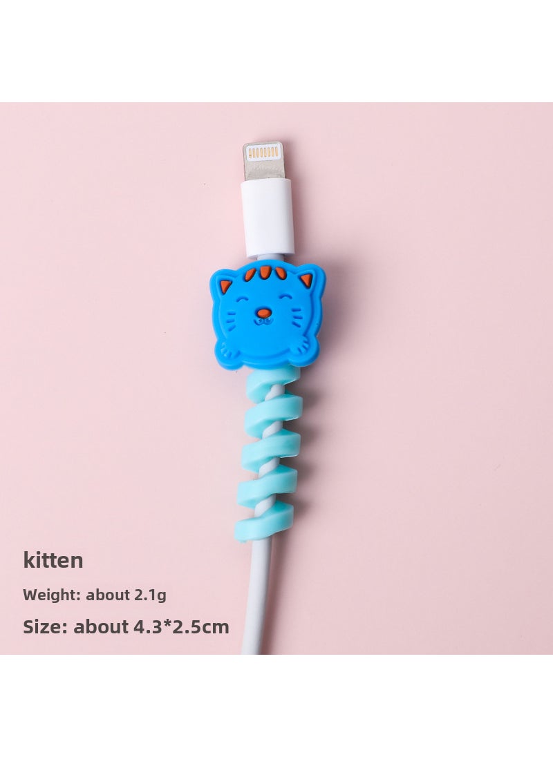 Generic Cute Animal Cable Protector Silicone Sleeve Kitten 