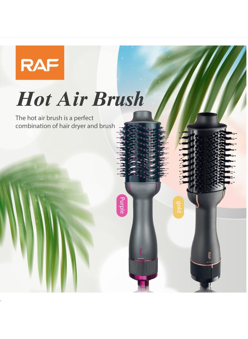 آر إيه أف لفة مستقيمة مزدوجة الاستخدام تصفيف الشعر ثلاثة في واحد مشط الهواء الساخن التلقائي حديد التجفيف مجفف الشعر الكهربائي - Image 4