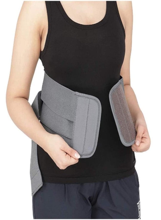 ADVANCE Lumbar Support Immobilization Posture Correction Back Pain Relief Lumbar Support Waist Belt for Men/Women Pain Relief Adjustable Straps (Grey,Beige & Black) (M) - Image 2