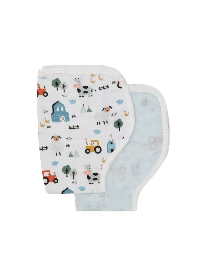 All4Ella Barnyard Burp Cloths - 2 Pack - Image 1
