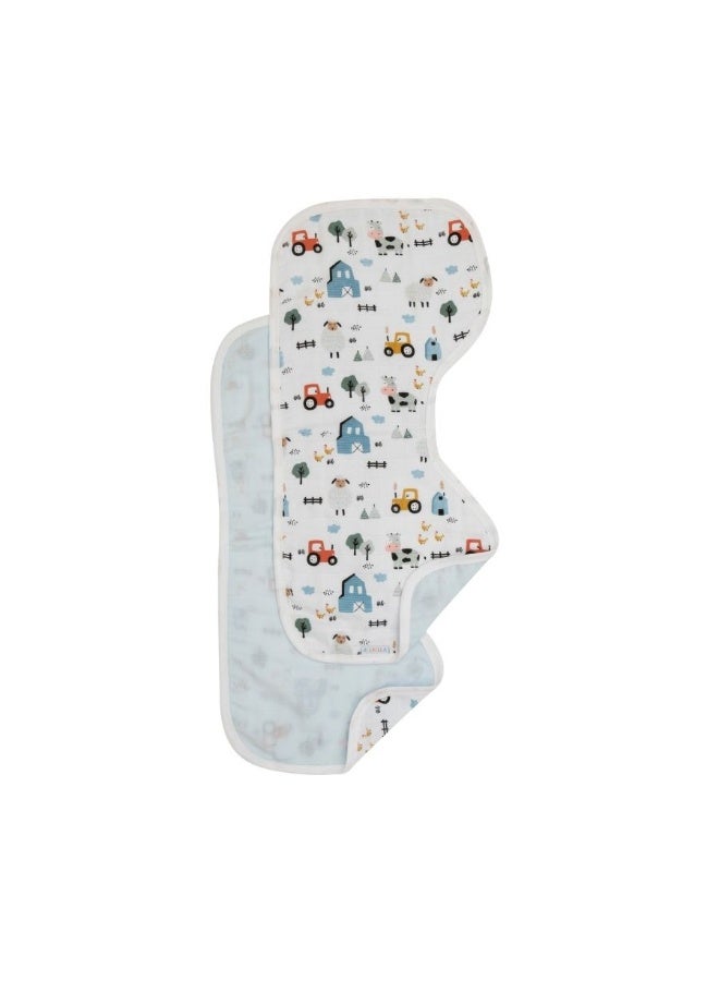 All4Ella Barnyard Burp Cloths - 2 Pack - Image 2
