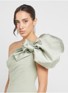 lavish alice One Shoulder Detail Midi Dress  - Image 3