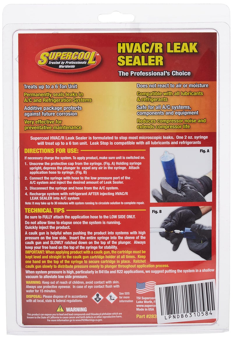 TSI Supercool 28399 HVAC Leak Stop Syringe with Application Hose, 2 fl. oz. (60 mL) - Image 2