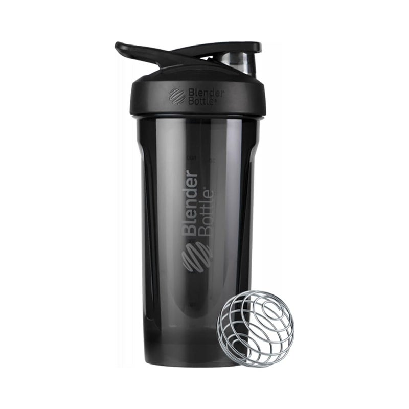 BlenderBottle Strada Shaker Cup Perfect for Protein Shakes and Pre Workout, 28-Ounce, Black - Image 1
