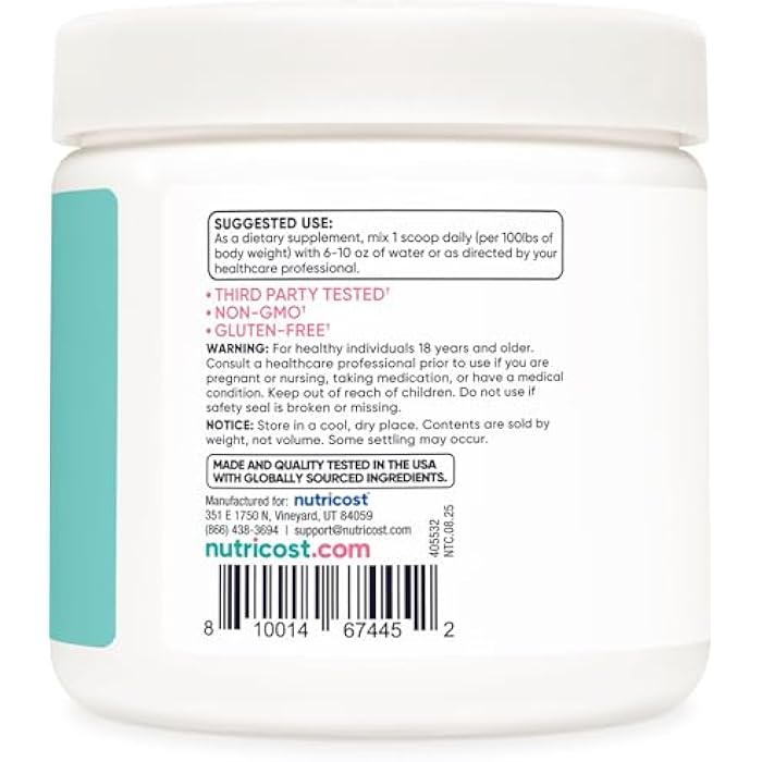 Nutricost Creatine Monohydrate Powder for Women, Micronized, Unflavored, 50 Servings - Vegetarian, Non-GMO, Gluten Free - Image 4