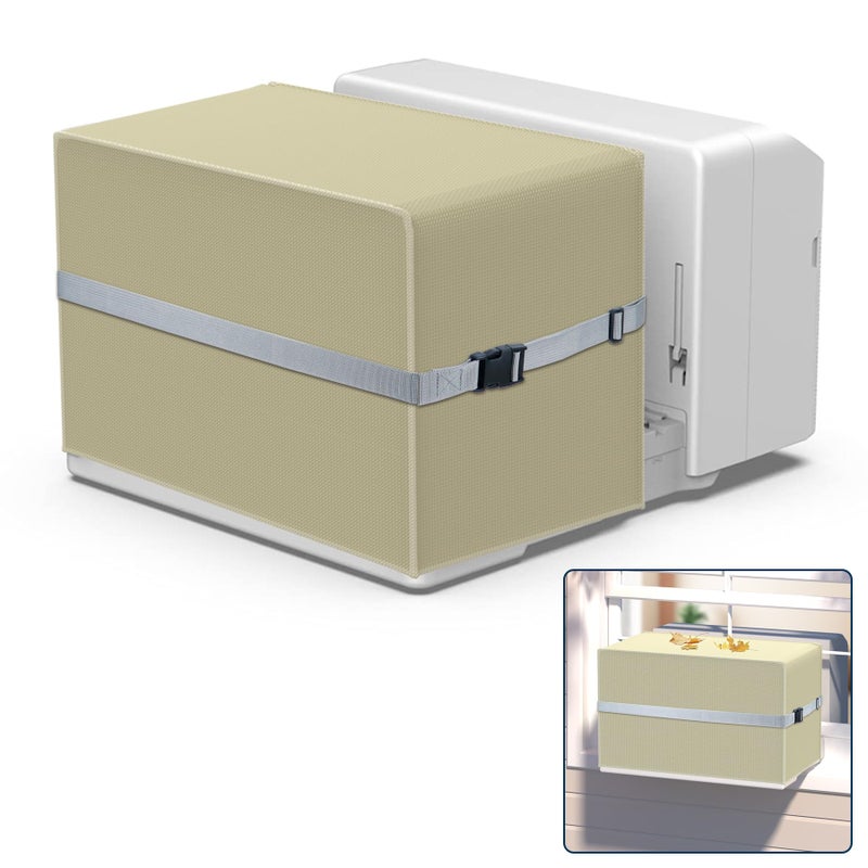 Pearwow Winter Cover for UShape Window AC Units Outdoor Window Air Conditioner Covers with Adjustable Straps Easy Install from Inside of House Weatherproof and Dustproof - Image 2