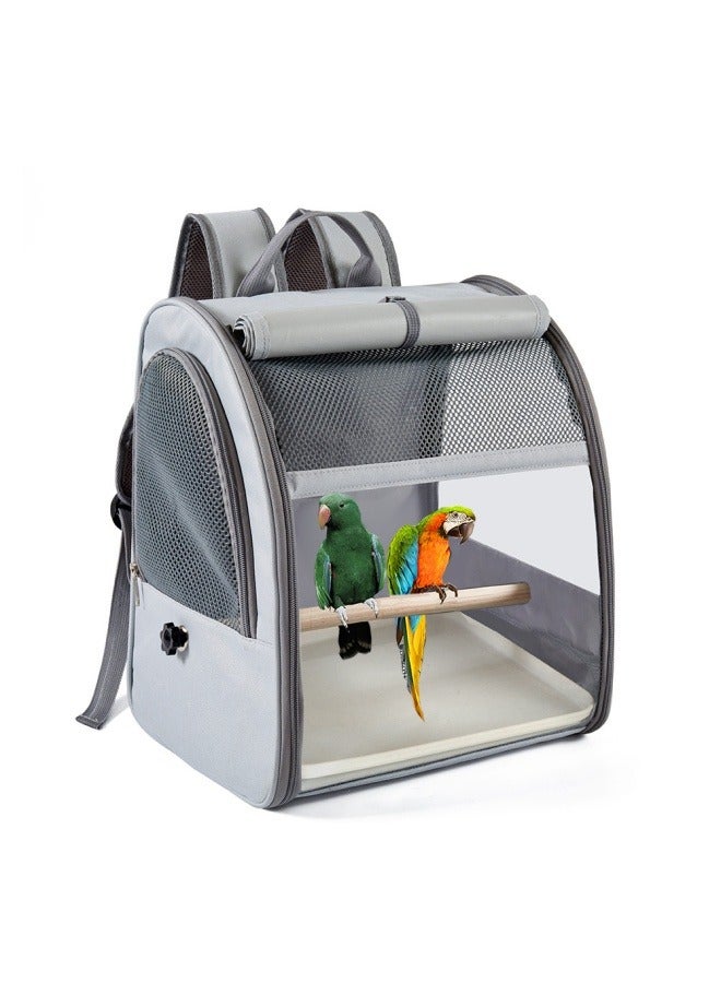 general Portable bird bag, small pet take-out bag, backpack, parrot, pigeon, rabbit backpack, polyester outdoor large-capacity bird - Image 1