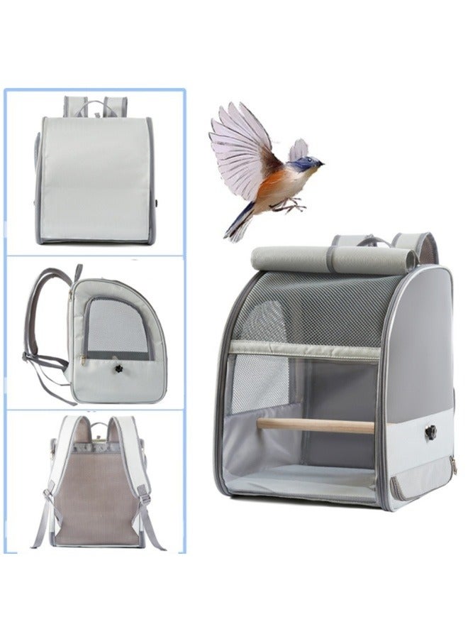 general Portable bird bag, small pet take-out bag, backpack, parrot, pigeon, rabbit backpack, polyester outdoor large-capacity bird - Image 2
