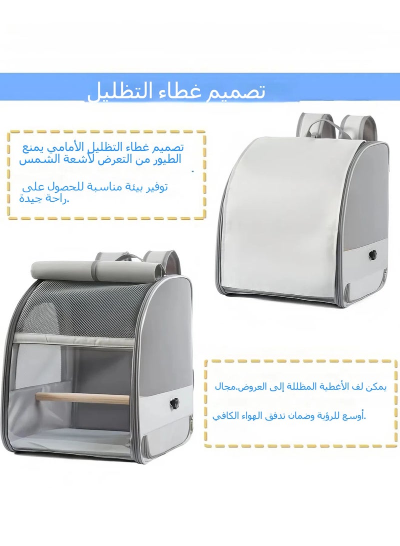 general Portable bird bag, small pet take-out bag, backpack, parrot, pigeon, rabbit backpack, polyester outdoor large-capacity bird - Image 3