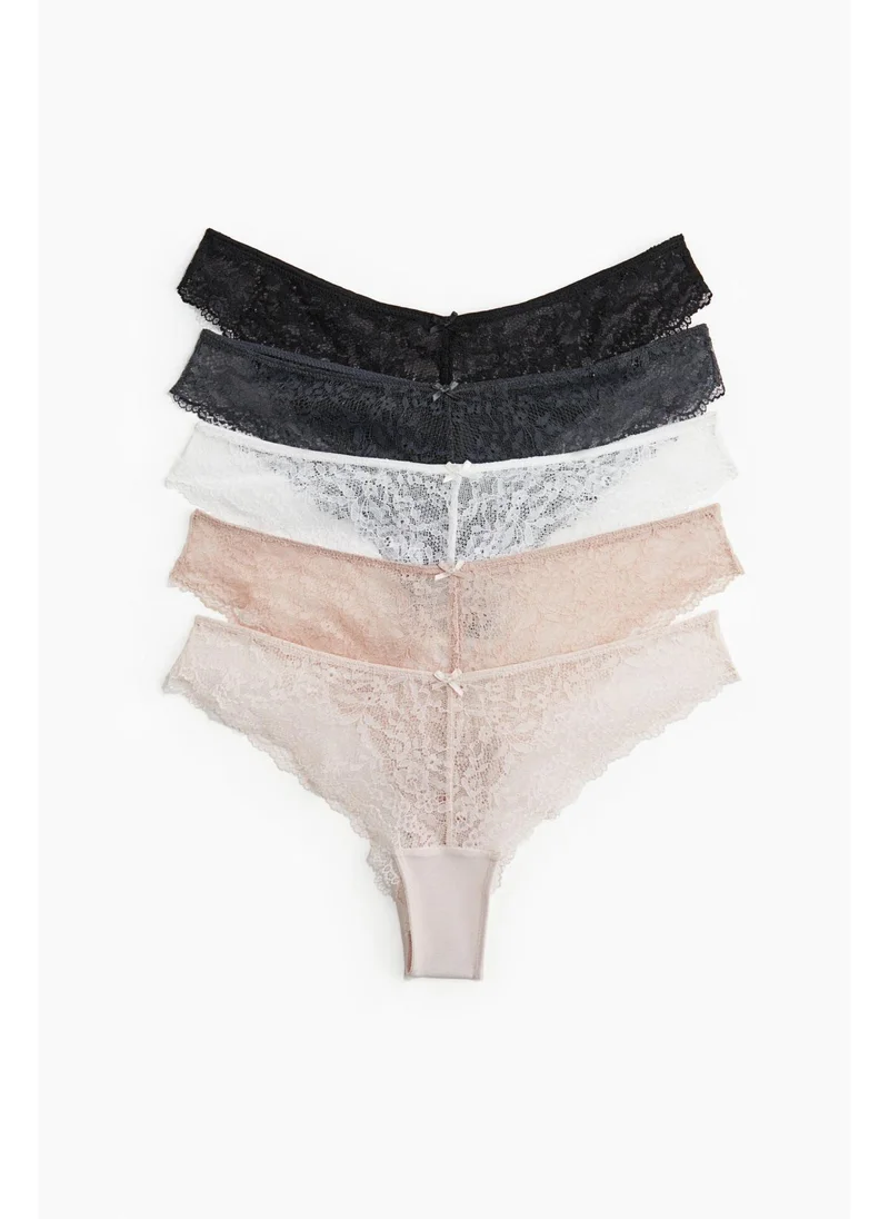 H&M 5-pack lace Brazilian briefs