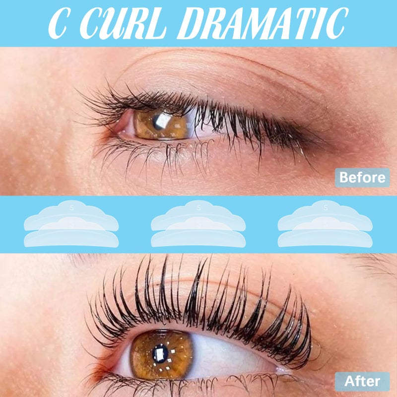 Libeauty Lash Lift Rods, Lash Lift Pads, 6 Pcs SSS Reusable Eyelash Perming Curler Shield Pads, with Premium PU Storage Case for Perfect Lash Lifting - Image 2