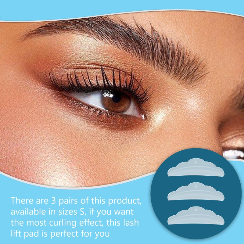 Libeauty Lash Lift Rods, Lash Lift Pads, 6 Pcs SSS Reusable Eyelash Perming Curler Shield Pads, with Premium PU Storage Case for Perfect Lash Lifting - Image 4