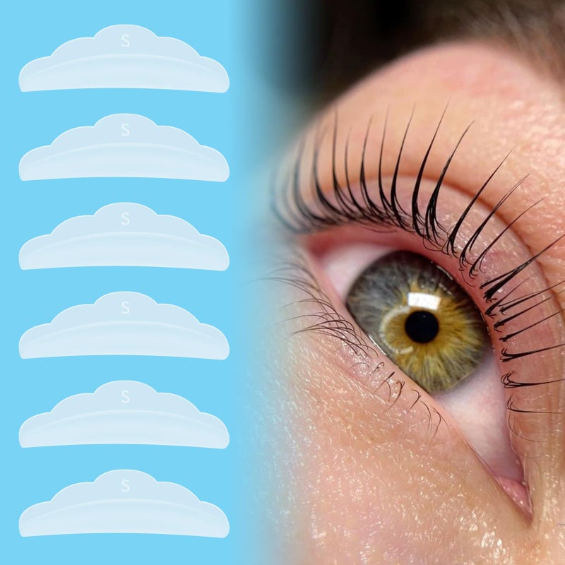 Libeauty Lash Lift Rods, Lash Lift Pads, 6 Pcs SSS Reusable Eyelash Perming Curler Shield Pads, with Premium PU Storage Case for Perfect Lash Lifting - Image 5