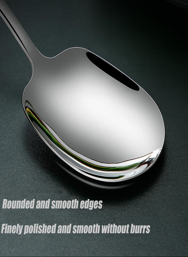 Zjunhm X-Large Serving Spoons Set, Stainless Steel Slotted Spoon and Serving Spoon,18/8 Stainless Steel Buffet Banquet Spoons, 9.8-Inch Dishwasher Safe - Image 5