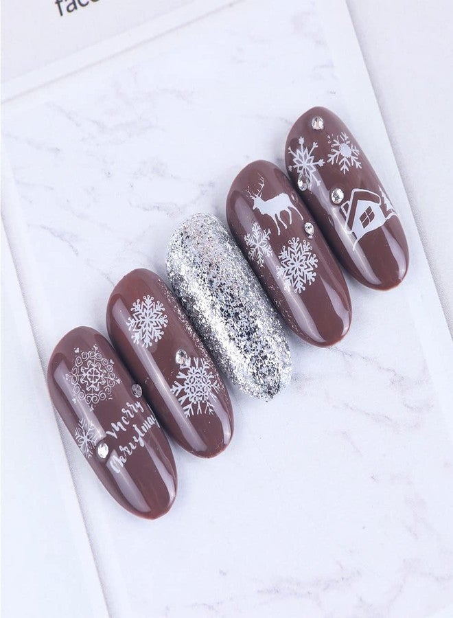 GASTAT Nail Stamp Template Kit Snowflake Deer Christmas Tree Ball Butterfly Flower Nail Supplies 5 Sheets Nail Stamping Plates with 1 Stamper 1 Scraper - Image 2