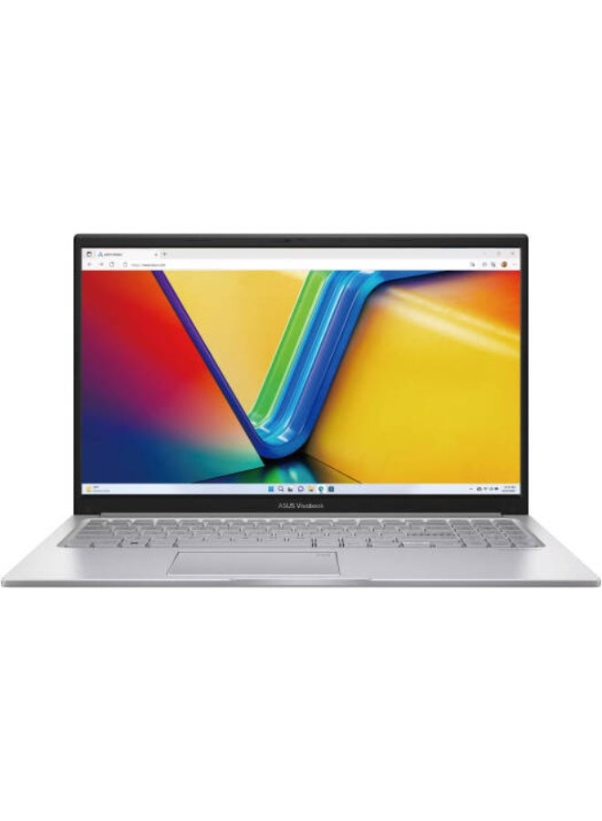 ASUS Vivobook 15 F1504VA Laptop, 15.6" FHD 60Hz Touch Display, Intel Core 5 120U, 12GB RAM, 512GB SSD, Intel Graphics, English Keyboard, Win11Home, Cool Silver Cool Silver - Image 1