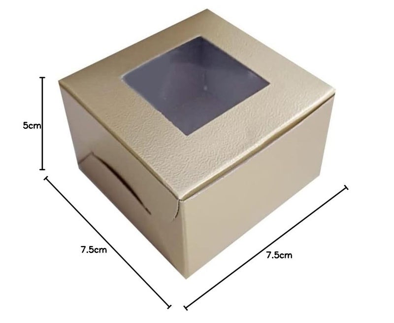 NIPS PACKAGING PVT LTD Nips Packaging Brownie boxes Gold colour Size 3 x 3 x 2 Set of 200 - Image 5