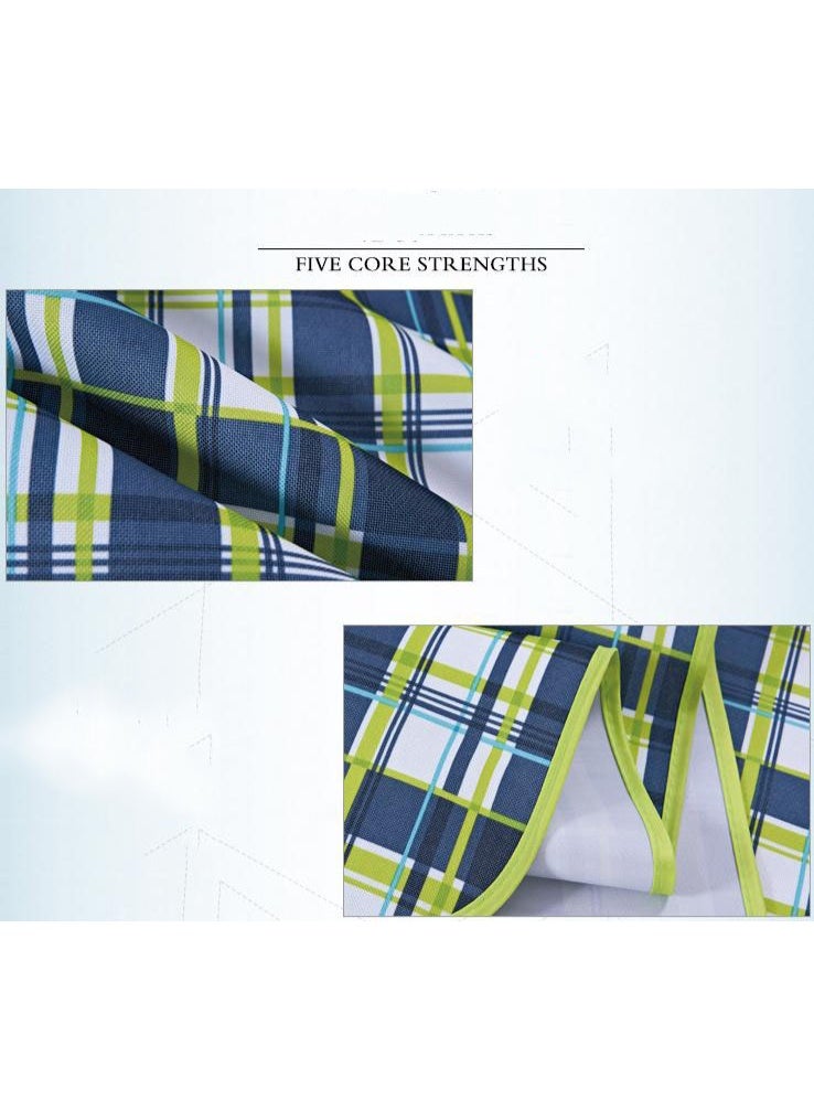 HOMESTAR Waterproof  Foldable Picnic Blanket, Portable Picnic Mat For Outdoor, Camping, Family, Park, Garden, Blue - Image 2