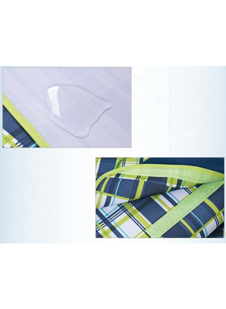 HOMESTAR Waterproof  Foldable Picnic Blanket, Portable Picnic Mat For Outdoor, Camping, Family, Park, Garden, Blue - Image 3