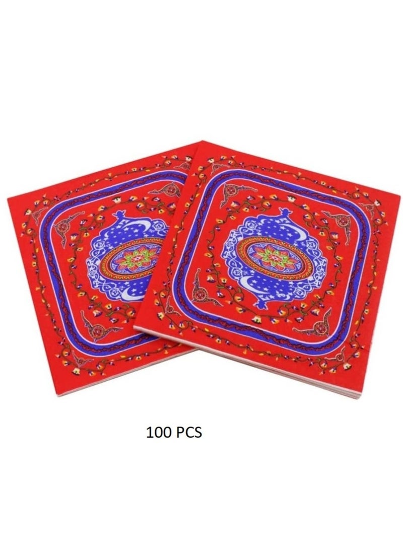 Boxwoods 100 PCS Of Traditional Style Napkins For Ramadan And Eid  - Image 1
