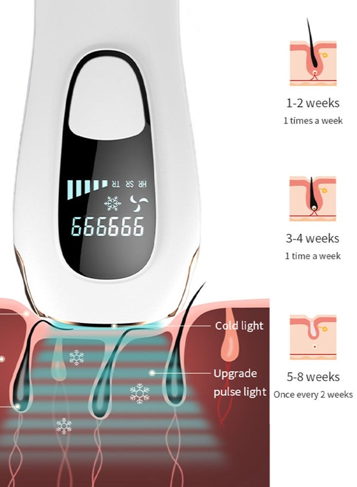 بيرفيي جهاز إزالة الشعر بدون ألم للمناطق الحساسة، نظام نقطة التجميد الحاصل على براءة اختراع لإزالة الشعر والتبريد، 0.8 ثانية ثلج/فلاش للتبريد الفوري، تحقيق إزالة شعر حقيقية بدون ألم - Image 3