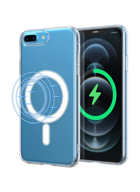 Transparent MagSafe case compatible with iPhone 7 Plus - 8 Plus supports fast charging