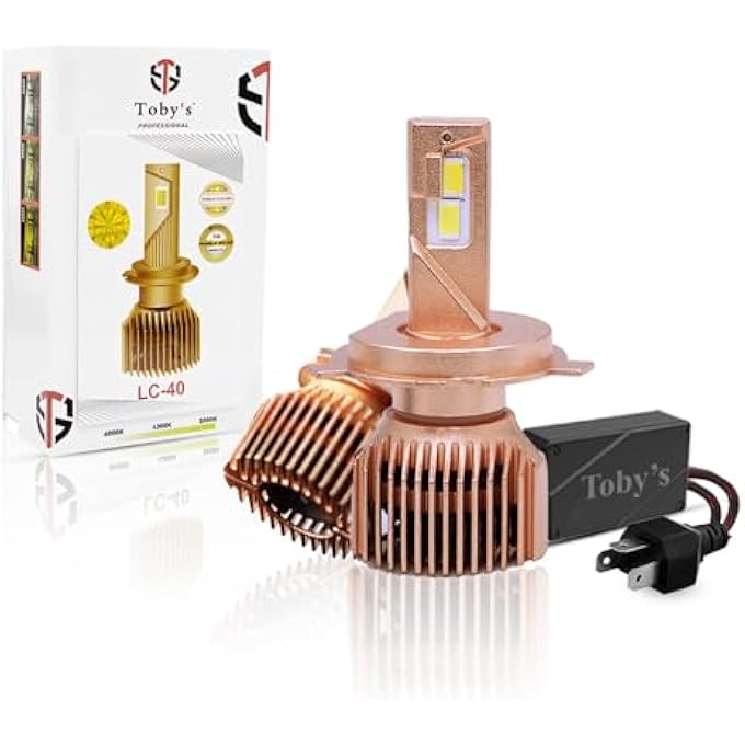 توبيز مجموعة مصابيح أمامية LED أصلية مختبرة بقوة 80 واط من LC40، 8000 لومن، 3 ألوان ساطعة، درجة حرارة 6000 كلفن، 4300 كلفن، 3000 كلفن، H4 - Image 2