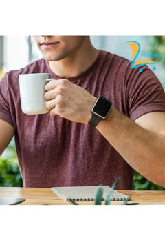 Modernity MODERNITY Black Magnetic Folding Buckle Strap for Apple Watch - Band 49mm 45mm 44mm 42mm - Solo loop Bracelet Silicone Band Compatible for iWatch Series 9, 8, 7, 5, SE6, 3 - For Men & Women!  - Image 5
