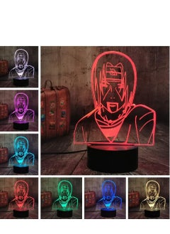 althiqahkey Multicolour Naruto Anime Night Light Uchiha Itachi Model LED Deak Lamp for Naruto Fans Gift LED Night Light for Kids Room Decor 3D Illusion Lamp 16 Color Change with Remote  - Image 2