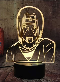althiqahkey Multicolour Naruto Anime Night Light Uchiha Itachi Model LED Deak Lamp for Naruto Fans Gift LED Night Light for Kids Room Decor 3D Illusion Lamp 16 Color Change with Remote  - Image 1