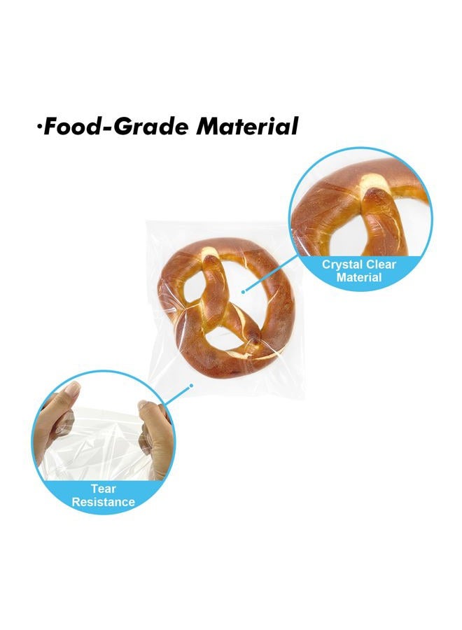 EKAPACKAGING Clear 5x7 Inches 200Pcs Self Sealing Cellophane Cookie Bags Christmas Treat Individual Party Favor Bag Plastic Sealable Small Goodie Cello Snack Gift Packaging with Seal - Image 5