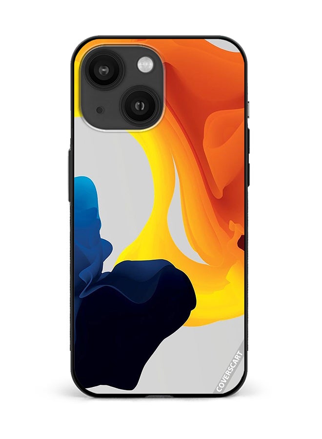 Protective Case Cover For Apple iPhone 13 Fluid Color Layers Design Multicolour