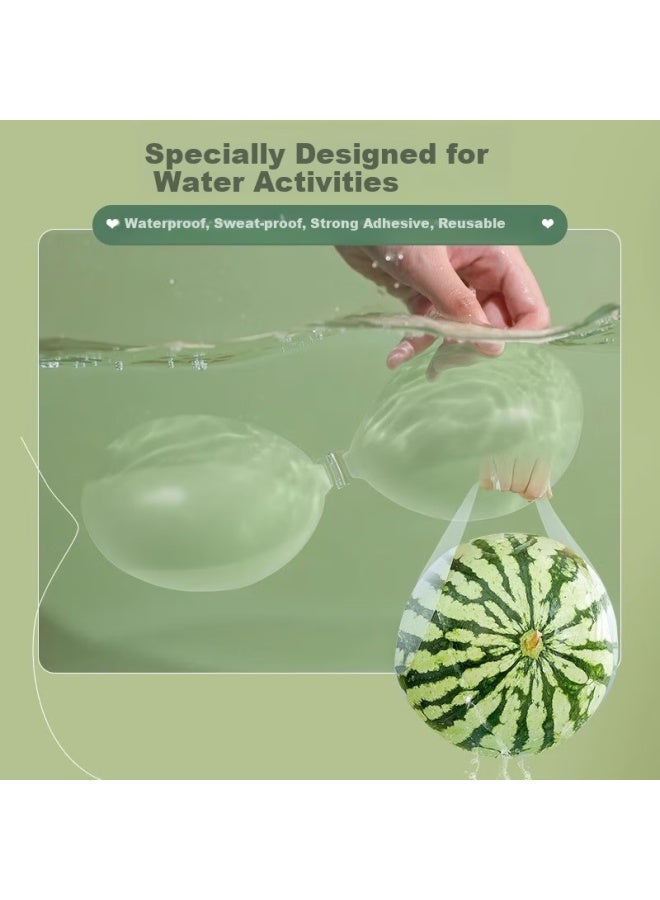 Yuzhaolin Transparent Chest Sticker Women's Underwear Swimsuit Bikini Special Invisible Small Chest Push-up Enlargement Silicone Waterproof For Summer Beach - Image 3