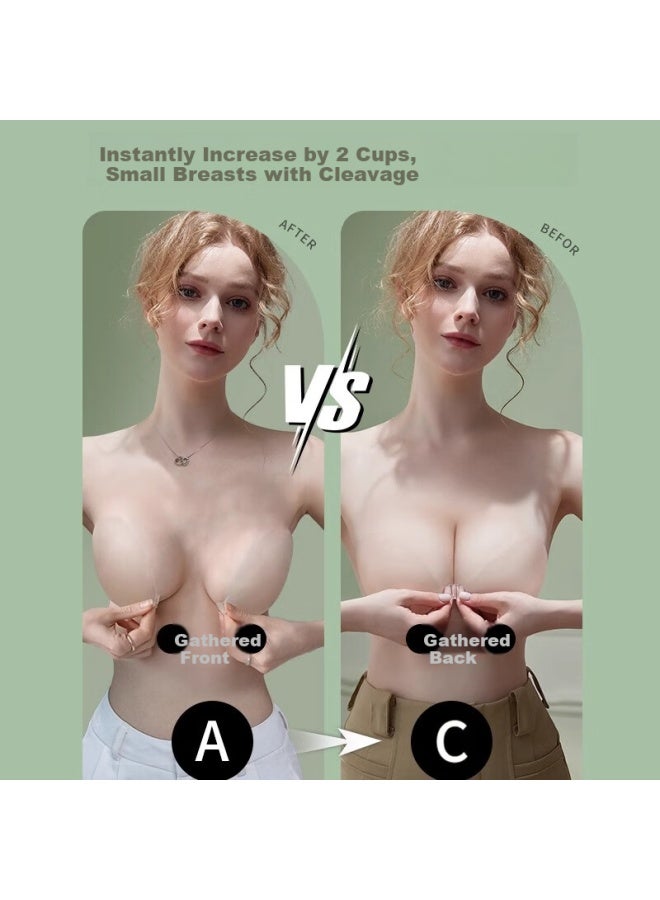 Yuzhaolin Transparent Chest Sticker Women's Underwear Swimsuit Bikini Special Invisible Small Chest Push-up Enlargement Silicone Waterproof For Summer Beach - Image 2