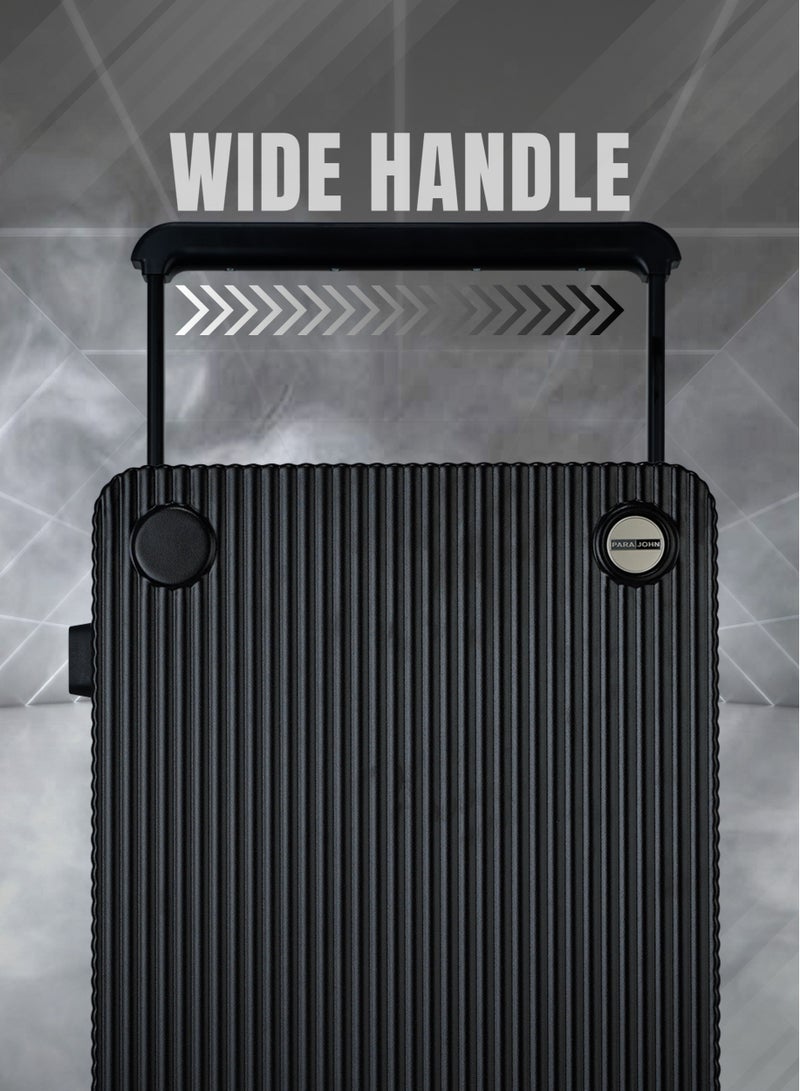 PARAJOHN عربة سفر واسعة سترادا مع قفل TSA - أسود - Image 4