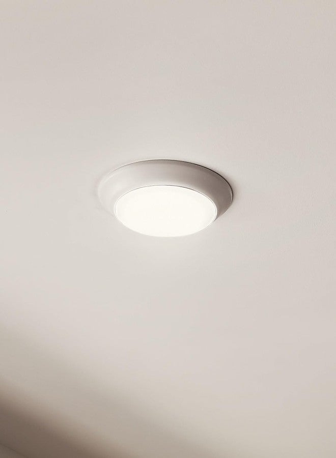 Kichler Gen I LED Downlight, 7.5" Ceiling Flush Mount Interior Dimmable Light, 2700K, (7.5" x 1.5"), White, 43846WHLED27 - Image 2